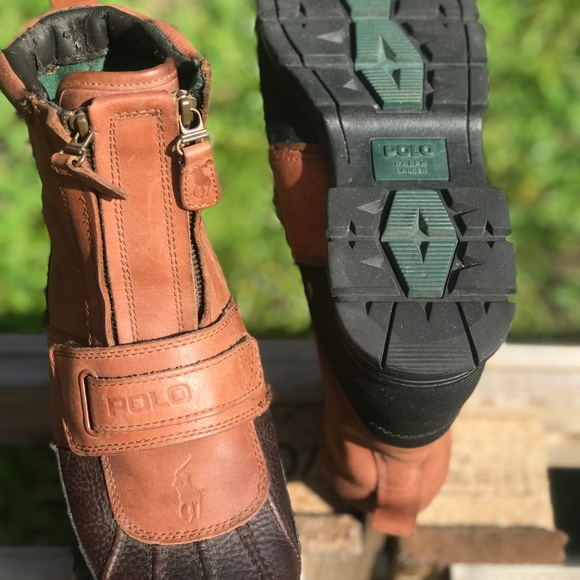 VINTAGE Ralph Lauren Polo Leather Men Sports Boots